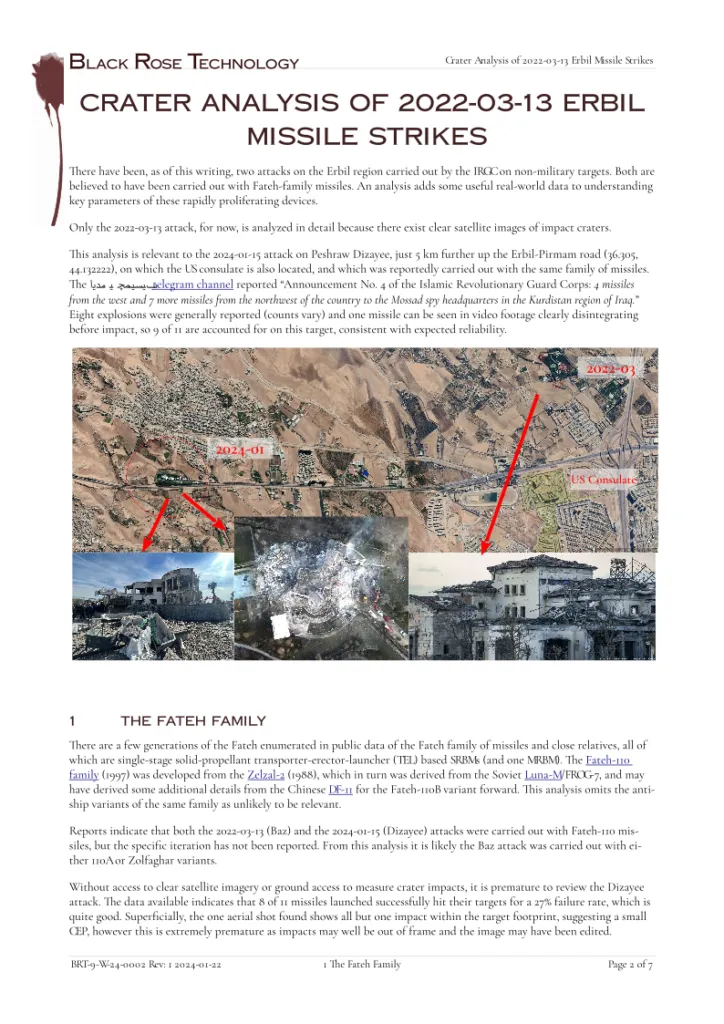Crater Analysis Of 2022 03 13 Missile Strikes